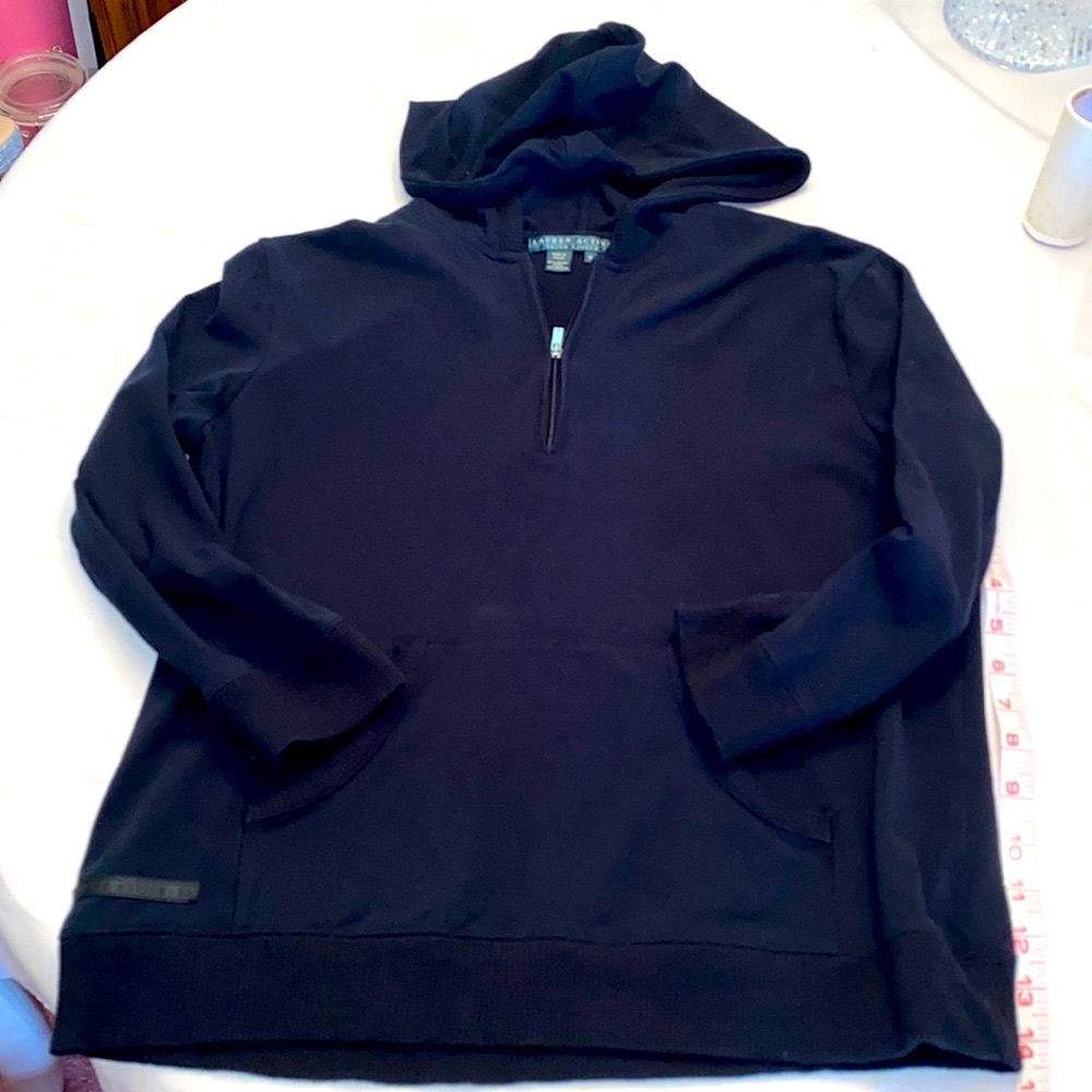 Ralph Lauren action wear three-quarter sleeve hoodie pull over